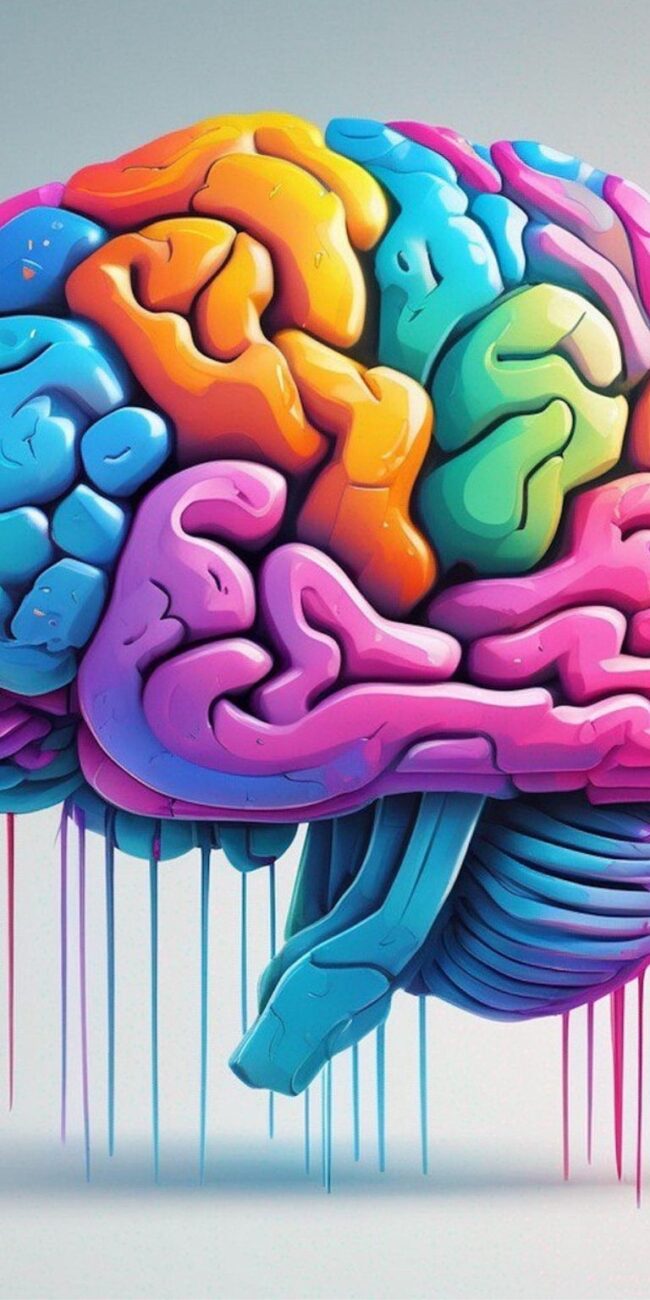 Mentaltraining Gehirn bunt